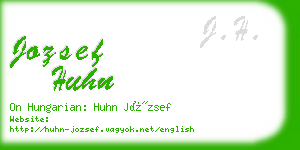 jozsef huhn business card